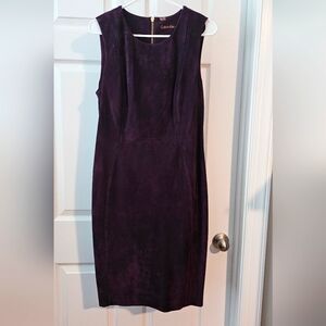 Calvin Klein Faux Suede Sleeveless Dress